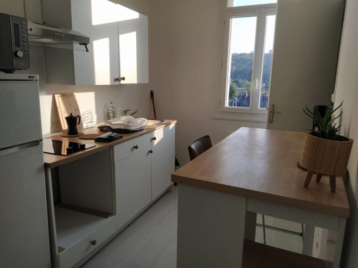Le Nid Normand Avec Terrasse - Stationnement Facile Et Gratuit - 5 Min Seine Apartment Deville-les-Rouen Luaran gambar